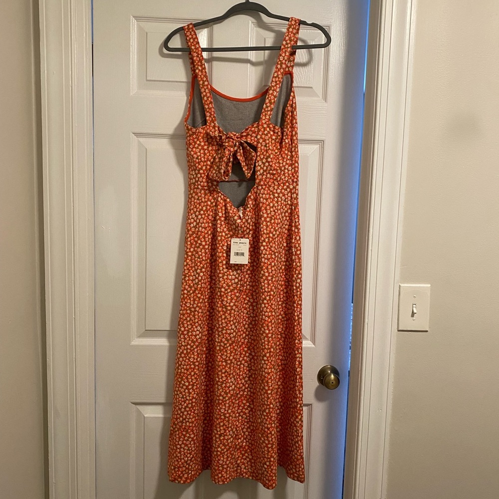 NWT Free People Red Floral Midi Dress